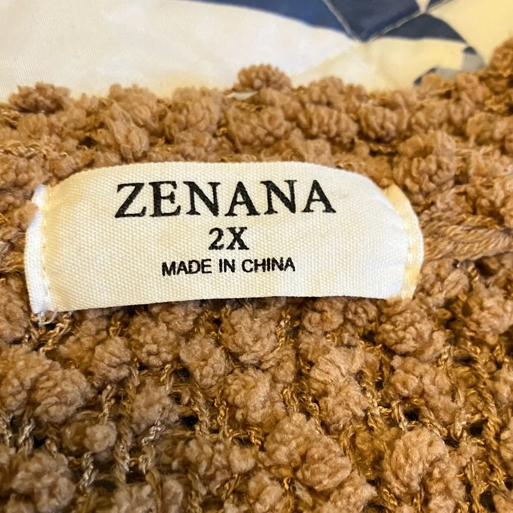 Zenana Outfitters Textured Tan Cardigan - Picture 2 of 6